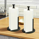 CounterEase Stainless Steel Paper Towel Holder – Countertop Paper Towel Stand | Weighted Base | Space-Saving Kitchen Organizer
