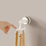 Velmora FlexiClaw 6-Arm 360° Rotating Suction Hook – No-Drill Multifunctional Wall & Cabinet Organiser | Space-Saving Bathroom, Kitchen & Bedroom Storage