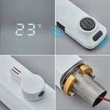 PureSense TouchFree Digital Sensor Faucet – Smart White Motion-Activated Bathroom Sink Mixer with LED Temperature Display
