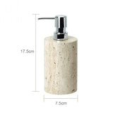 Bellaverto Beige Travertine Bathroom Accessory Set – Natural Stone Spa Collection | Luxury Marble Bathroom Décor