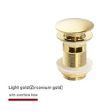 Vellora Brass Click-Clack Basin Waste – Solid Brass Pop-Up Sink Drain | Universal Bathroom Plug with Overflow Option