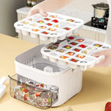 FrostPress 50-Cube Ice Tray & Storage Box – Easy-Release Press Lid | Double-Layer Ice Maker | Reusable Freezer Container