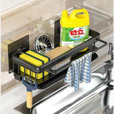 SinkPro Self-Draining Sink Organiser – Aluminium No-Drill Kitchen Rack | Space-Saving Countertop Storage