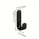 Novalith FlexiGrip 6-Pack Self-Adhesive J-Hooks – Heavy-Duty Waterproof Wall Hooks | No-Drill Multi-Purpose Organisers for Bathroom, Kitchen & Home