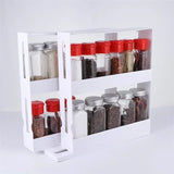 SpinVault 360° Rotating Storage Rack – 2-Tier Metal Spice & Bathroom Organiser for Countertops & Cabinets