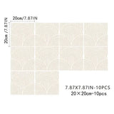 ArtTiles 10-Piece Abstract Matte Tile Sticker Set – Waterproof Peel-and-Stick Vinyl Décor for Kitchen & Bathroom