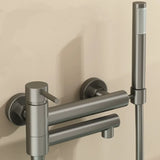 HydroLuxe Bath Mixer Set – Wall-Mounted Bathtub Faucet with Hand Shower | Stainless Steel Hot & Cold Tap System