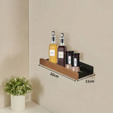 Velmora CulinaWood Wall Shelf – No-Drill Kitchen Storage Organiser for Spices, Cutting Boards & Utensils | Modern Wood-Effect Metal Rack
