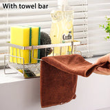 DryFlow Stainless Steel Sink Caddy – Freestanding Kitchen Sponge Holder | Rustproof Countertop Organiser