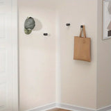 Alderé Scandinavian Wall Hook – Solid Beech & Walnut Coat Hanger | Minimalist Wooden Wall Storage