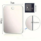ClearMist Fog-Free Shower Mirror – Portable Acrylic Bathroom Mirror | Suction & Hook Mount Design