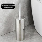 IronVale Stainless Steel Toilet Brush Set – Modern Rustproof Bathroom Cleaner with Hygienic Storage Holder
