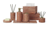 Aurello Red Travertine Bathroom Accessories Collection – Natural Stone Spa Luxury | Vintage Bathroom Décor