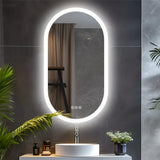 Velaris Oval LED Vanity Mirror – Anti-Fog Illuminated Bathroom Mirror with Aluminium Frame