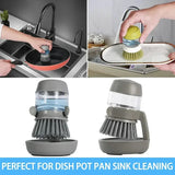 PureNest Kitchen Care Duo – Soap Dispensing Dish Brush & Faucet Filter Set | Eco-Friendly Sink Cleaning Solution