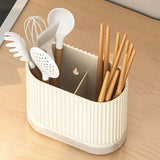 DryNest Kitchen Cutlery Organiser – Wall-Mount Utensil Holder with Drainage | No-Drill Storage Rack