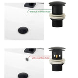 Vellora Brass Click-Clack Basin Waste – Solid Brass Pop-Up Sink Drain | Universal Bathroom Plug with Overflow Option