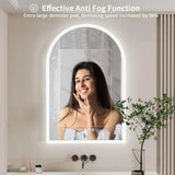 Velora ArcSense LED Vanity Mirror – Smart Frameless Bathroom Mirror with Clock Display, Anti-Fog & Adjustable Lighting