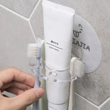 PureGrip Adhesive Bathroom Organiser – No-Drill Toothbrush & Vanity Storage Holder | Space-Saving Wall Rack