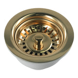 AurumFlow Gold Sink Basket Strainer – Luxury Stainless Steel Drain Stopper | Universal Kitchen & Bathroom Waste Filter
