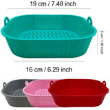 CrispNest Silicone Air Fryer Tray – Reusable Non-Stick Cooking Basket | Heat-Resistant Oven & BBQ Liner