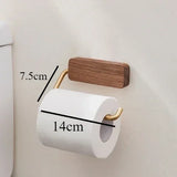 EverWood Luxury Paper Towel Holder – Solid Wood & Stainless Steel Rack | Modern Kitchen & Bathroom Organiser