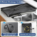 AquaDrain Pro Dish Rack – Large Rustproof Kitchen Drying Station | Fast-Flow Drainboard & Utensil Organiser