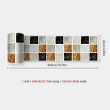Miravelle Mosaic Trim Panels – Waterproof Peel & Stick Wall Décor | Flexible Kitchen & Bathroom Backsplash Strips