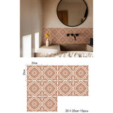 Terravelle Boho Tile Decals – Self-Adhesive Mediterranean Vinyl Stickers | Decorative Wall & Floor Panels
