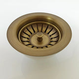 Vellora Brass Click-Clack Basin Waste – Solid Brass Pop-Up Sink Drain | Universal Bathroom Plug with Overflow Option