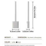 NoirFlow Compact Toilet Brush Set – Matte Black Bathroom Cleaner & Hygienic Holder | Modern Space-Saving Design