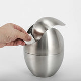 Aurelium Mini Waste Bin – Stainless Steel Swing-Top Desk Bin | Compact Luxury Bathroom & Office Trash Can