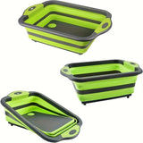 FlexiWash Foldable Multi-Purpose Basin – Portable Sink & Storage Tub | Cutting Board Function | Space-Saving Travel Design