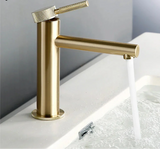 GoldKnurl One Luxe 360 – Brushed Gold Swivel Bathroom Faucet