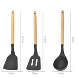 CulinaryCraft Silicone Utensil Collection – 12-Piece Kitchen Tool Set with Wooden Handles | Heat-Resistant Cookware Essentials