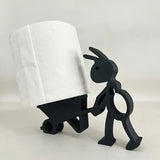 PlayPaws Toilet Roll Holder – Cute Animal Wall-Mounted Tissue Organiser | Fun Space-Saving Bathroom Décor