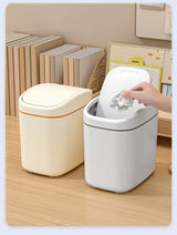 DeskEase Mini Waste Bin – Compact Swing Lid Desk Bin | Modern Desktop Organiser