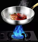 TitanCore 7-Layer Stainless Steel Frying Pan – Professional Induction Skillet | Heavy-Duty Chef Cookware