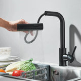 NoirSpray Pull-Down Kitchen Tap – Gunmetal Stainless Steel Mixer Faucet | 6-Function Spray & 360° Swivel