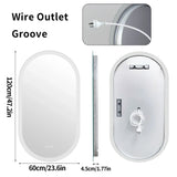 Aurelia Glow LED Oval Mirror – Frameless Bathroom Vanity Mirror with Anti-Fog Heating & Smart Touch Dimming