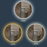 NovaHalo Radiance LED Bathroom Mirror – Round Anti-Fog Vanity Mirror with Dimmable 3-Tone Lighting