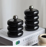 Veloura Ceramic Canister – Luxury Lidded Storage Jar | Decorative Candy, Spice & Candle Container