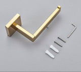 Veloura Luxe Gold Toilet Roll Holder – 304 Stainless Steel Bathroom Wall Mount | Rustproof Modern Tissue Dispenser