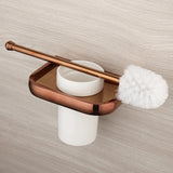 RoseVale Luxury Bathroom Hardware Set – Rose Gold Solid Brass 5-Piece Wall-Mounted Accessory Collection