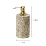 Valdore Emperador Marble Bathroom Accessories Set – 7-Piece Natural Stone Luxury Collection | Spa-Inspired Bathroom Décor