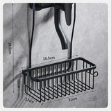 AquaOrdnung Aluminum Wall Shelf – Space-Saving Bathroom & Kitchen Organizer | Black, White & Grey