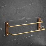 DualLux Double Towel Rail – Brushed Aluminium Bathroom Towel Holder | Modern Wall-Mounted Storage with Hook
