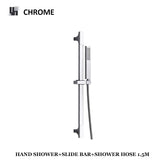 Elevare SlideRail Shower Set – Adjustable Stainless Steel Handheld Shower System | Modern Water-Saving Bathroom Upgrade