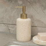Ravellia Travertine Bathroom Accessories Set – Natural Stone Luxury Vanity Collection | Spa-Inspired Bathroom Décor