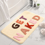 Velveté “Get Naked” Bath Rug – Luxury Microfibre Shaggy Bathroom Mat | Non-Slip Modern Bathroom Décor